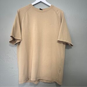 Ariat men’s short sleeve shirt size large wheat tan‎ colored waffle texture